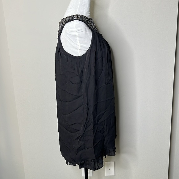 Alice + Olivia 100% Silk Trapeze Embellished Dress Black Size Small NWOT! - Picture 9 of 14